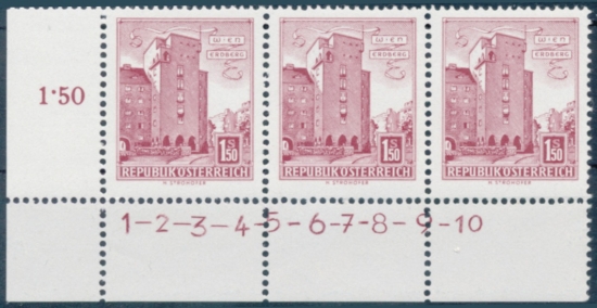 Briefmarke mit Symbolzahl(en)